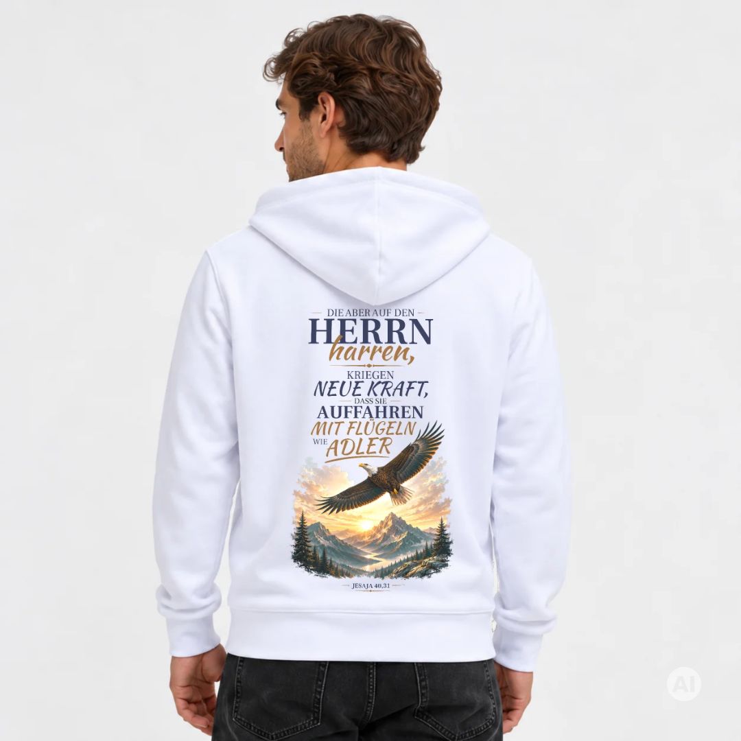 Jesaja 40,31 - Adler | Bio-Superflausch-Zipper