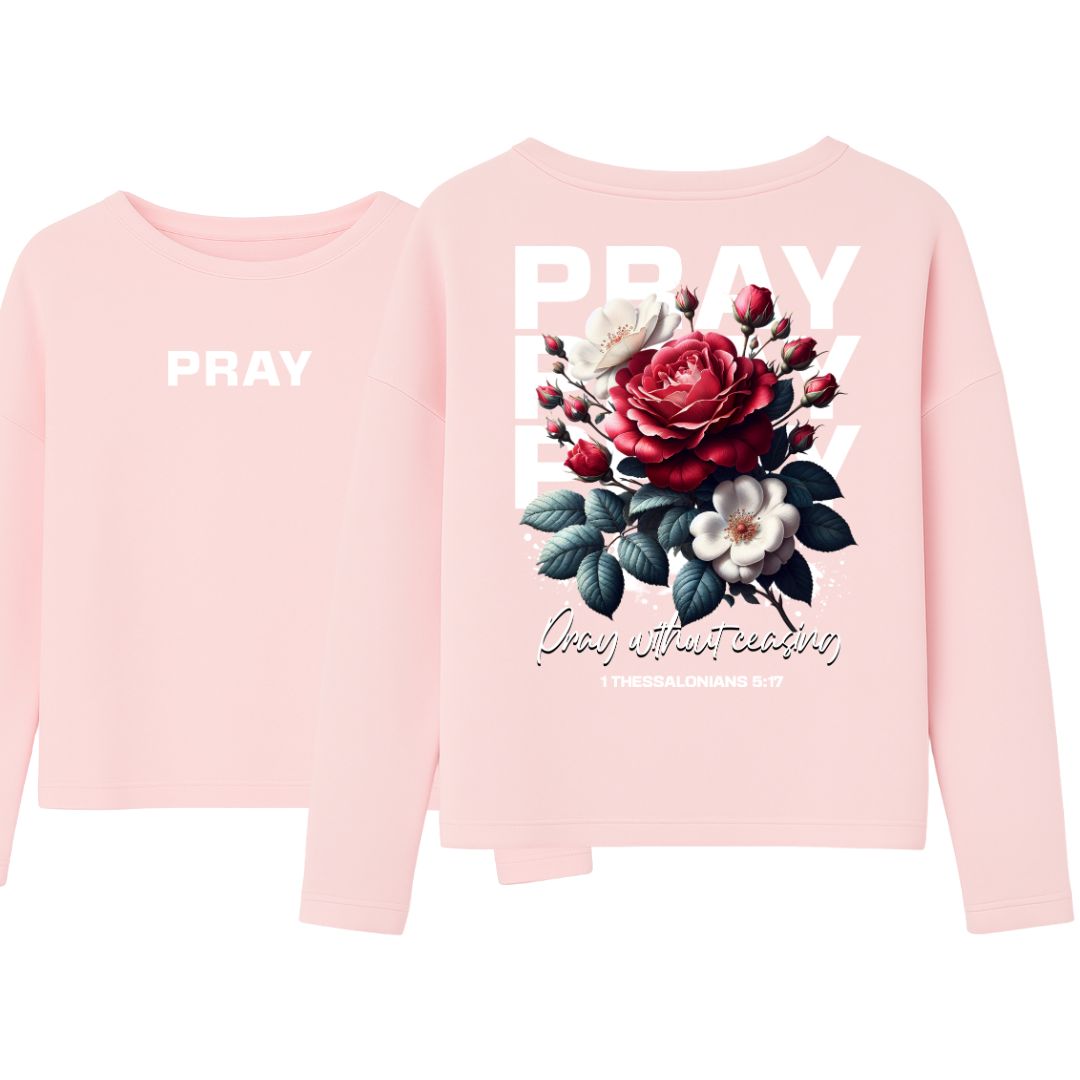 1. Thessalonicher 5,17 - PRAY | Ladies Oversize Sweatshirt