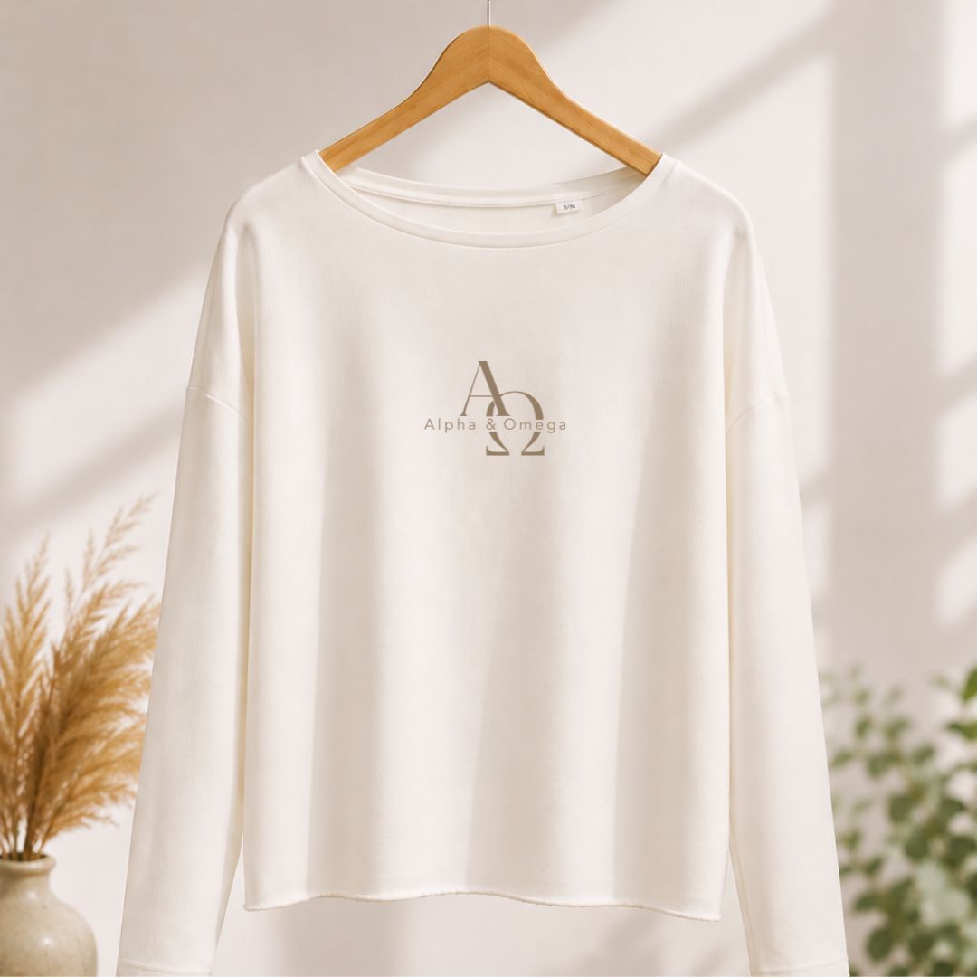 Offenbarung 1,8 – Alpha &amp; Omega | Ladies Oversize Sweatshirt