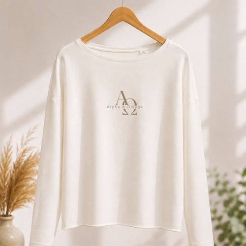 Offenbarung 1,8 – Alpha & Omega | Ladies Oversize Sweatshirt