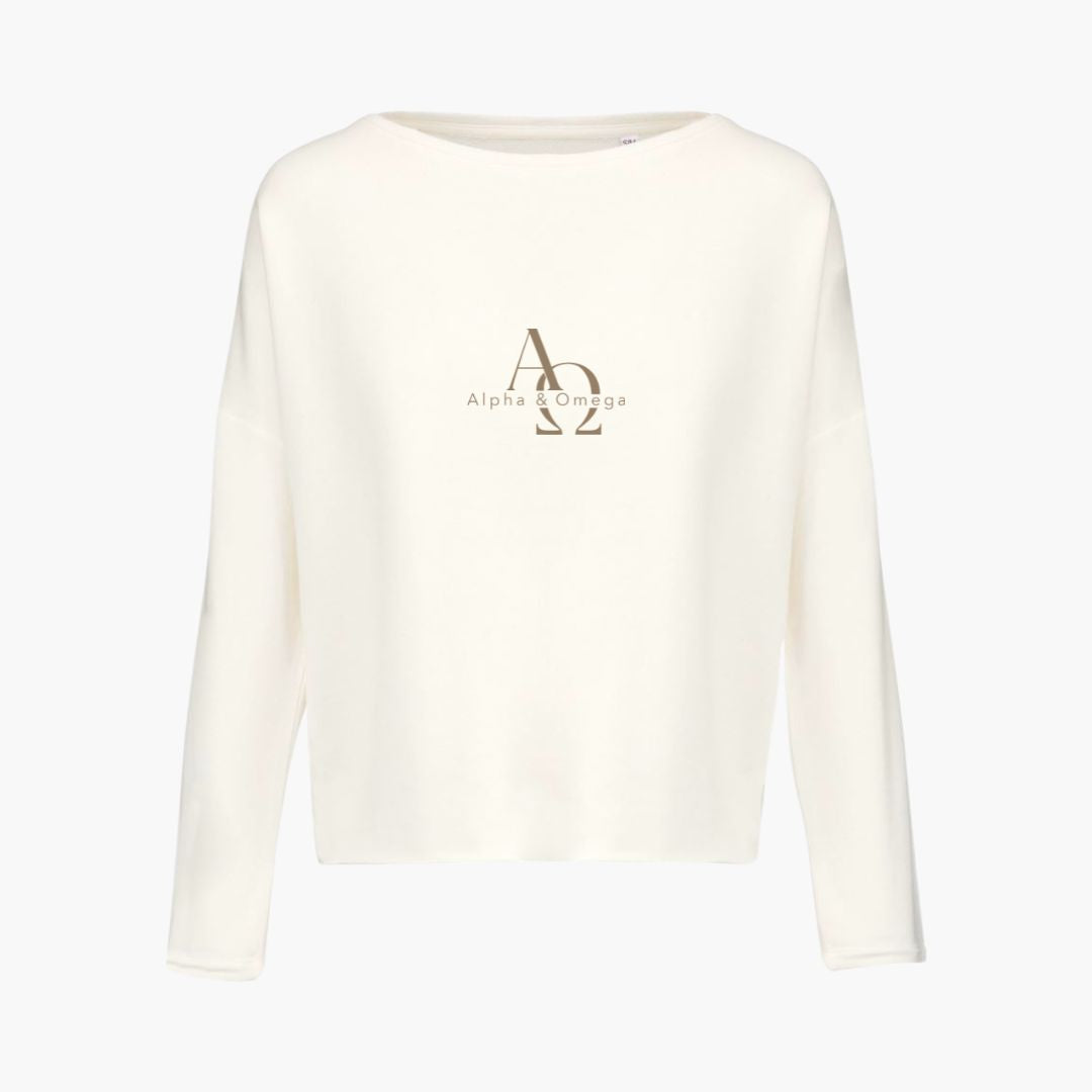 Offenbarung 1,8 – Alpha &amp; Omega | Ladies Oversize Sweatshirt