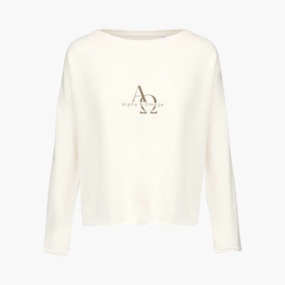 Offenbarung 1,8 – Alpha &amp; Omega | Ladies Oversize Sweatshirt