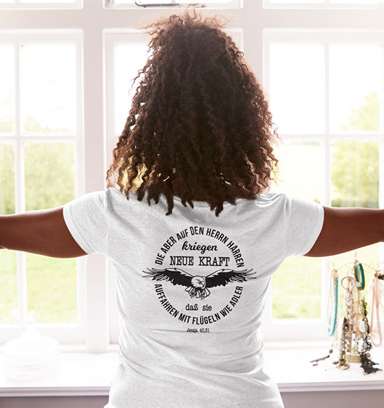 Jes 40,31 - Auffahren mit Flügeln wie Adler 2 - Ladies Premium Shirt
