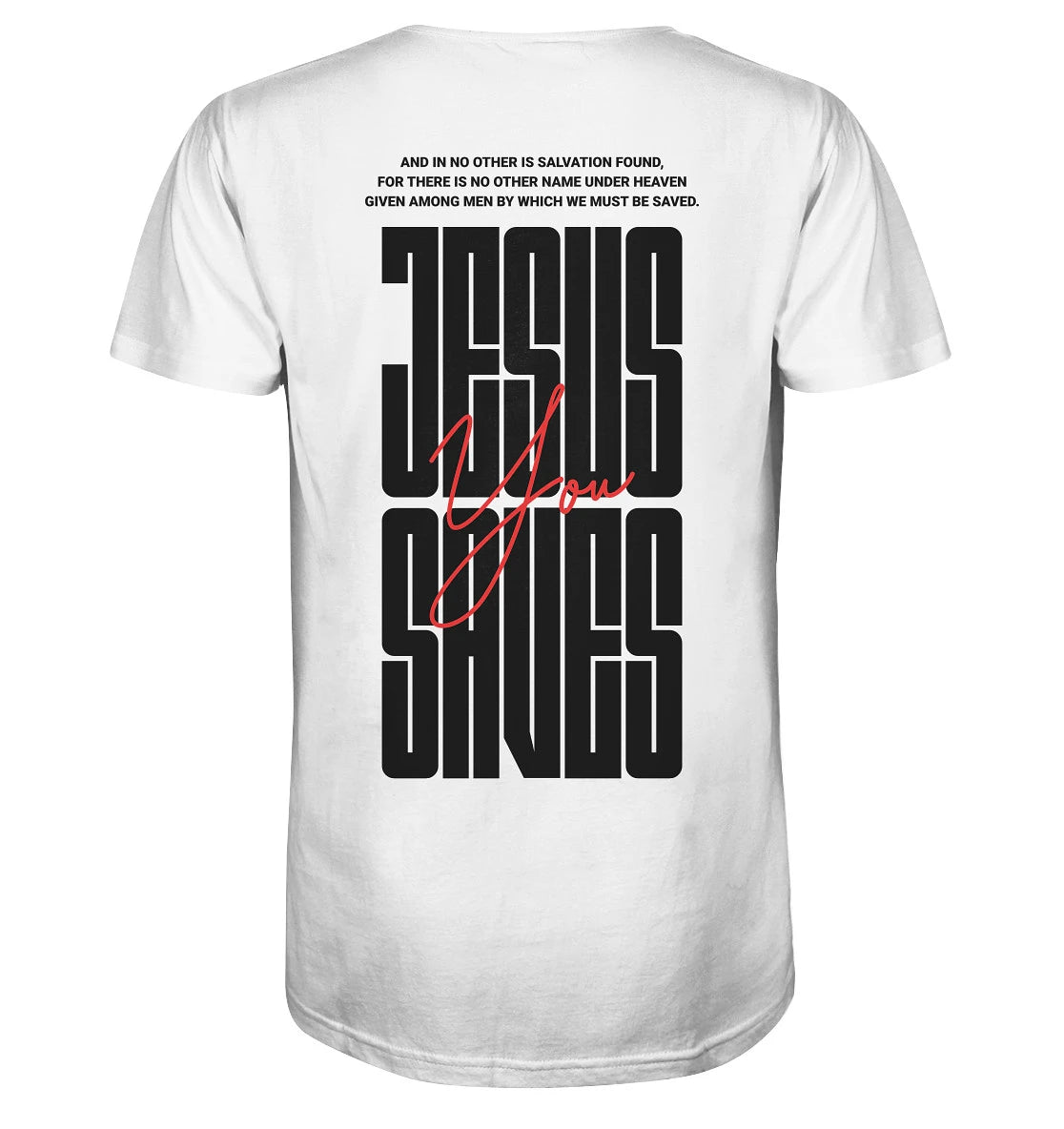 Apg 4,12 - JESUS SAVES - Rückenprint - Organic Shirt