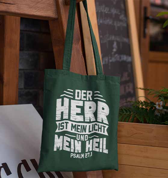 Ps 27,1 - Der Herr ist mein Licht und mein Heil (1) - Baumwolltasche