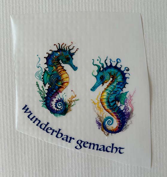 Ps 139,14 - wunderbar gemacht Seepferdchen - Bügelbild