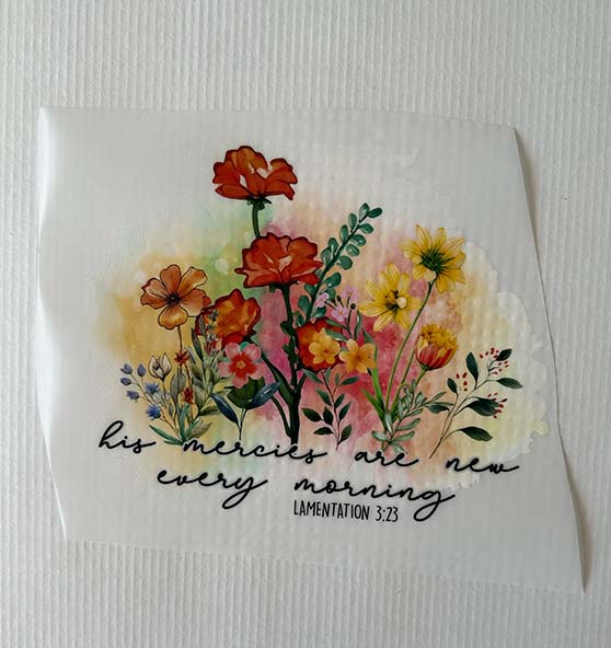 Kla 3,23 - his mercy are new - Bügelbild
