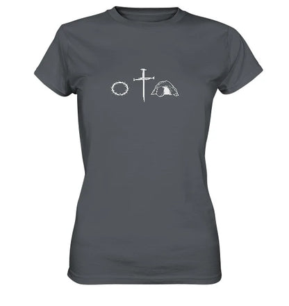 Dornenkrone / Kreuz / leeres Grab - FP - Ladies Premium Shirt