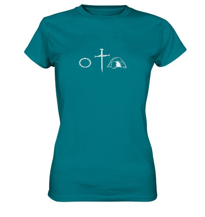 Dornenkrone / Kreuz / leeres Grab - FP - Ladies Premium Shirt