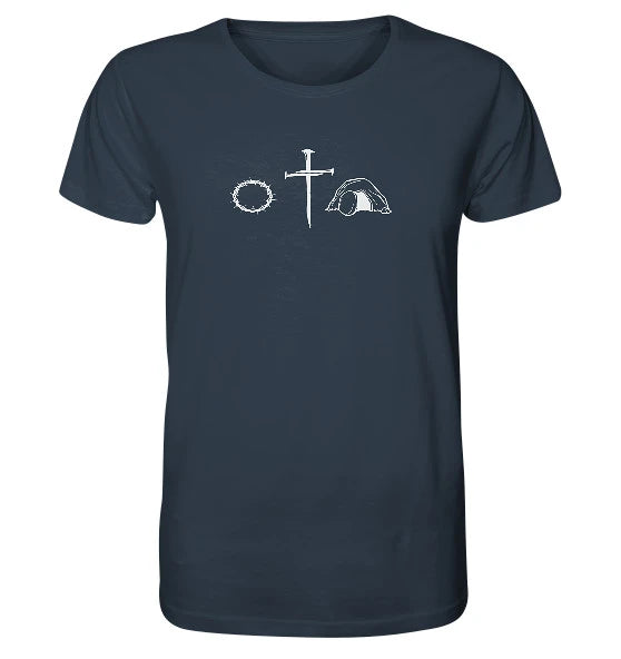 Dornenkrone / Kreuz / leeres Grab - FP - Organic Shirt