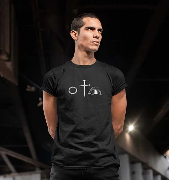 Dornenkrone / Kreuz / leeres Grab - FP - Organic Shirt