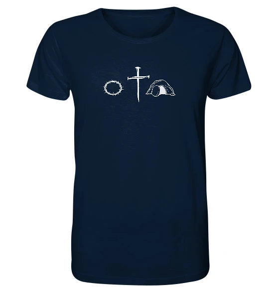 Dornenkrone / Kreuz / leeres Grab - FP - Organic Shirt