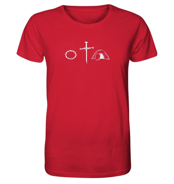 Dornenkrone / Kreuz / leeres Grab - FP - Organic Shirt