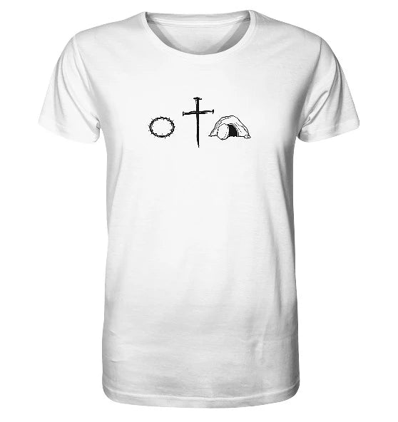 Dornenkrone / Kreuz / leeres Grab - FP - Organic Shirt