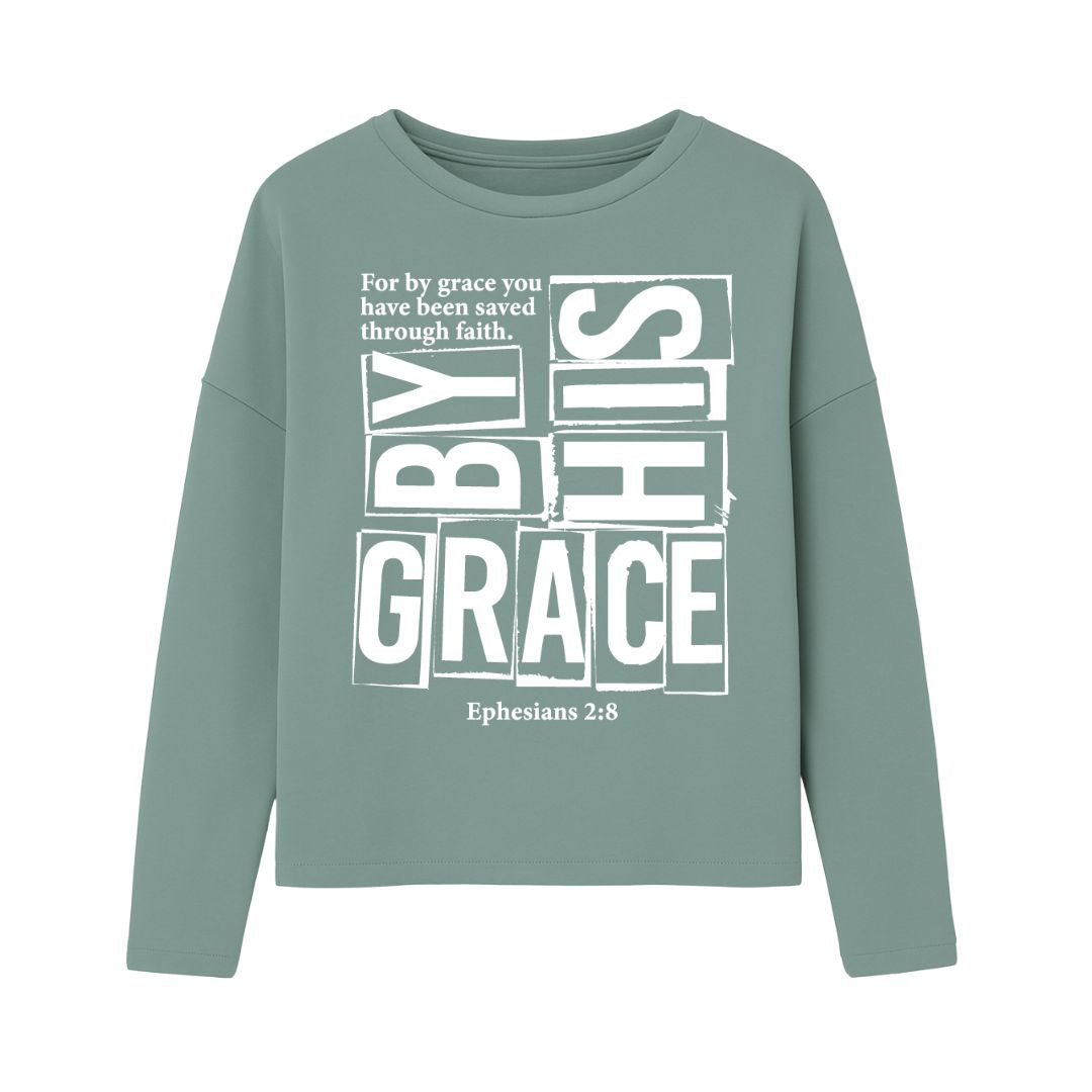 Eph 2,8 - By His Grace - FP - Ladies Oversize Sweatshirt