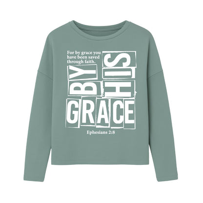 Eph 2,8 - By His Grace - FP - Ladies Oversize Sweatshirt
