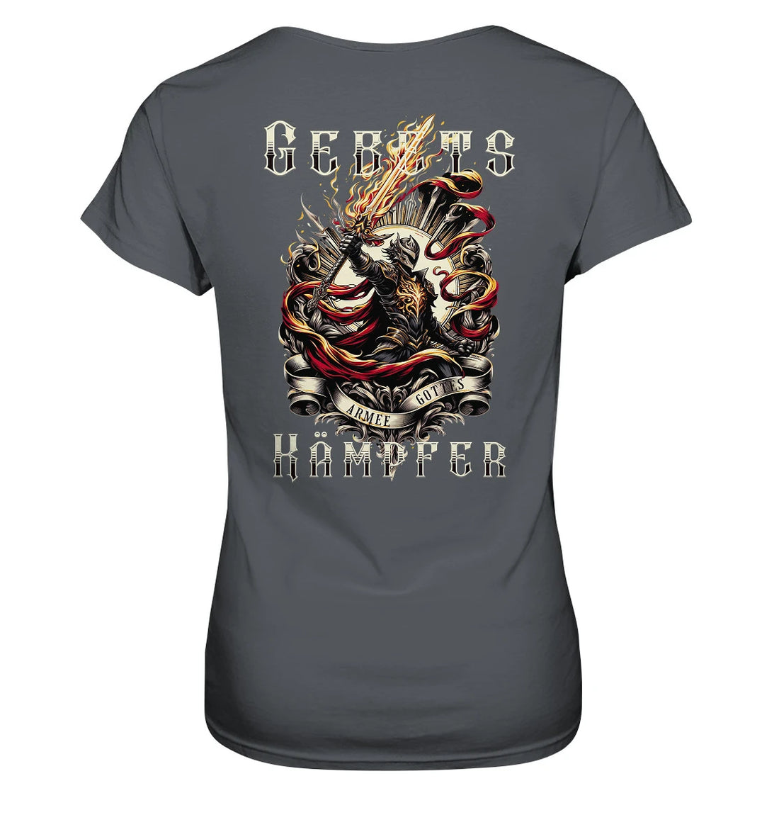 Eph 6 / 1.Thess 5,17 - Gebetskämpfer - Rückenprint - Ladies Premium Shirt