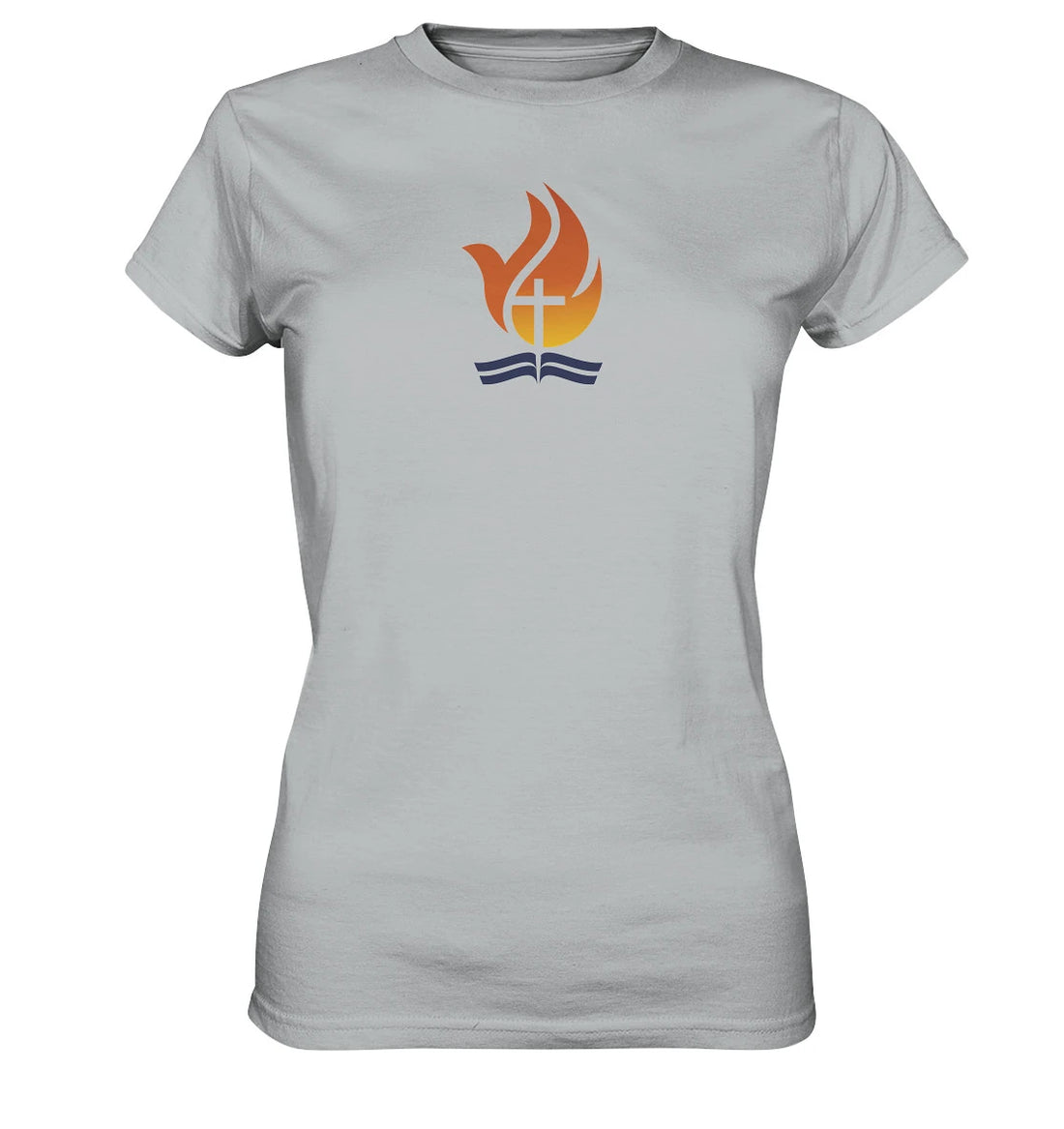 Bible Power Flame Logo - FP - Ladies Premium Shirt