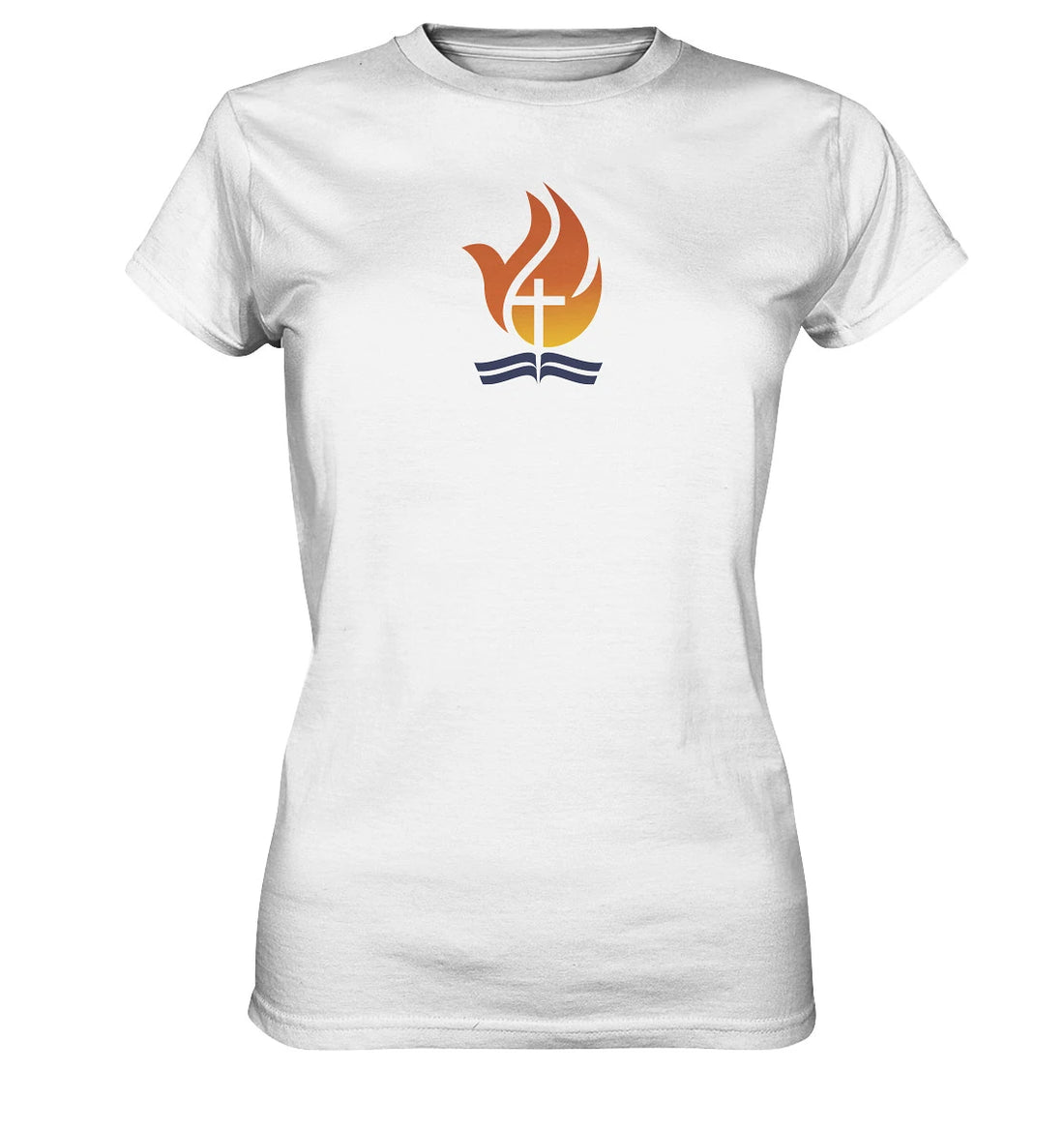 Bible Power Flame Logo - FP - Ladies Premium Shirt