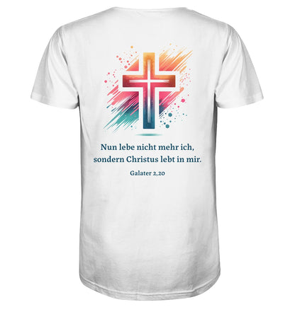 Gal 2,20 - Christus in mir - Rückenprint - Organic Shirt