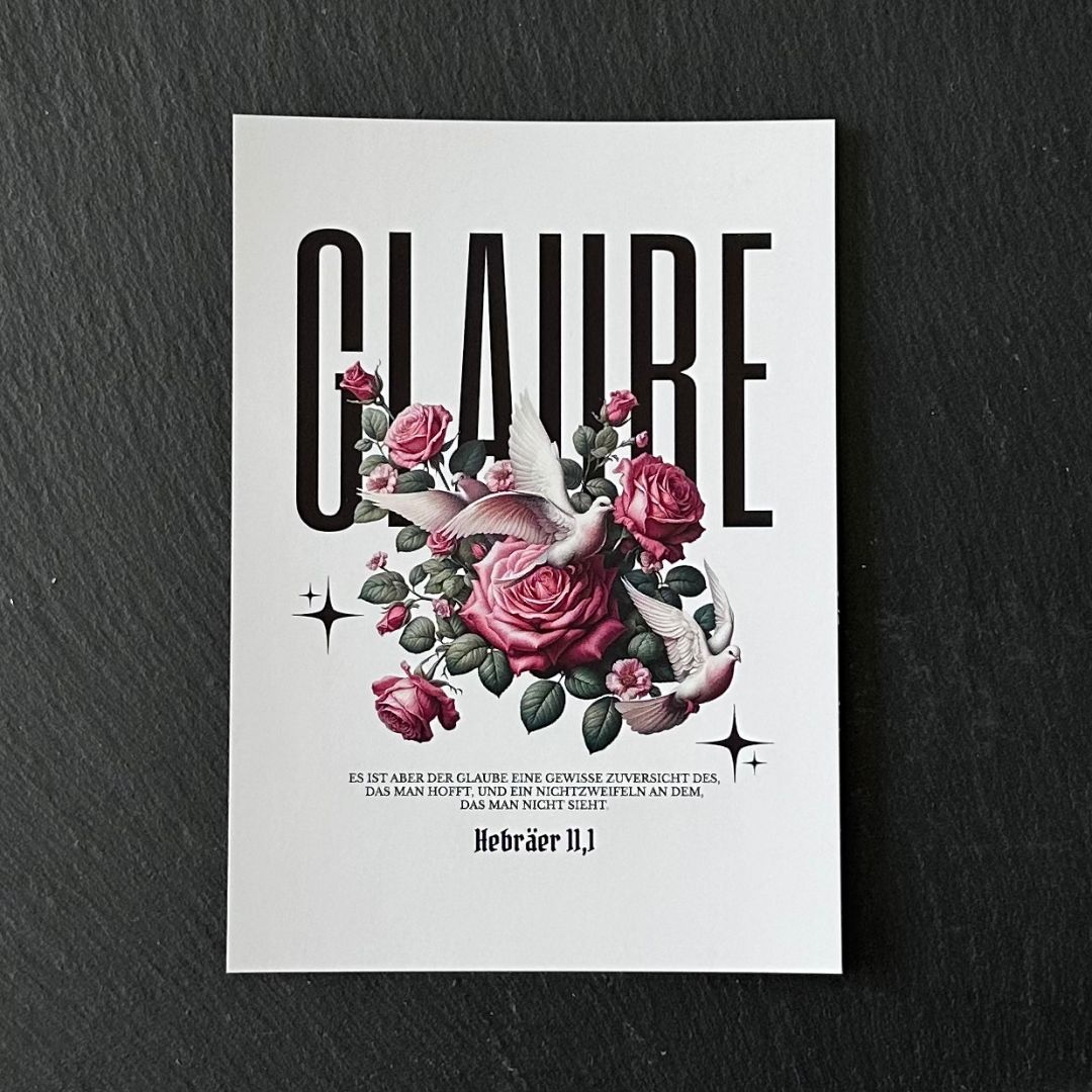 Hebr 11,1 - GLAUBE | Postkarte