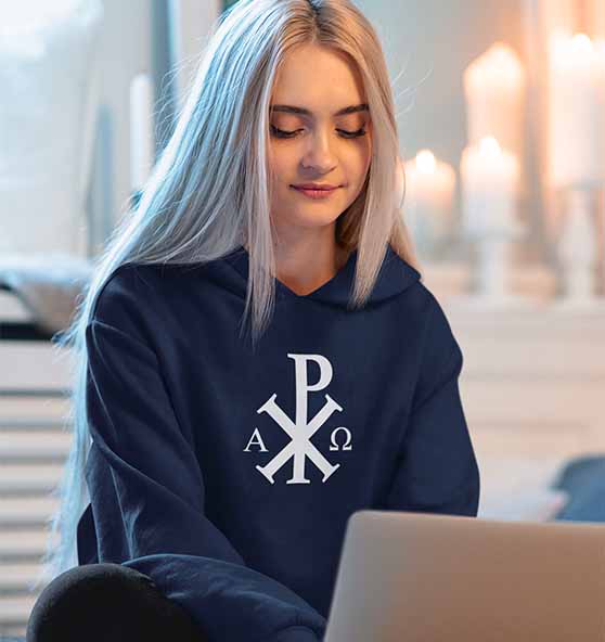 Offb 1,8 - Chi Rho - Alpha &amp; Omega - Organic Hoodie