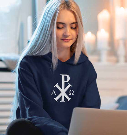 Offb 1,8 - Chi Rho - Alpha &amp; Omega - Organic Hoodie