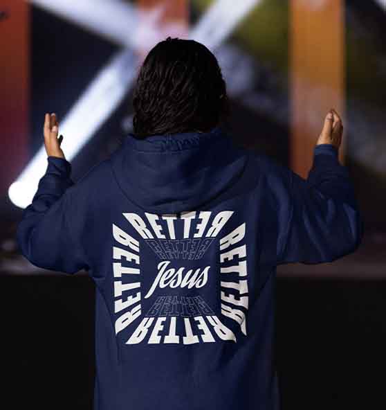 1.Joh 4,14 - RETTER - Jesus - Organic Basic Hoodie