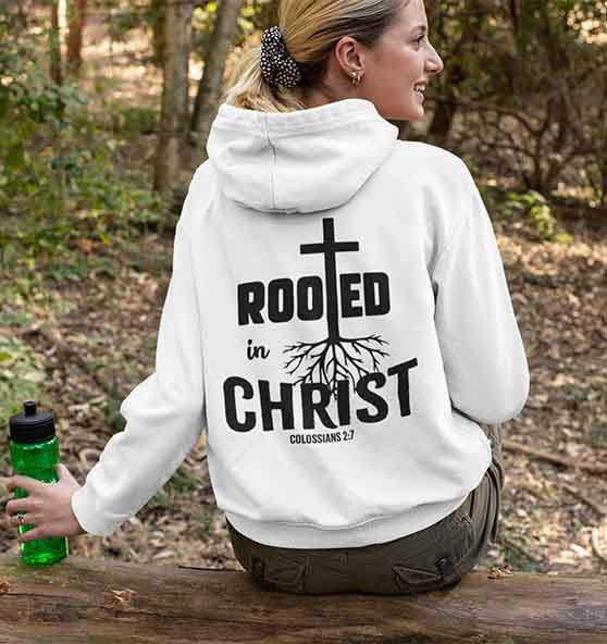 Kol 2,7 - Rooted in Christ - Organic Basic Hoodie