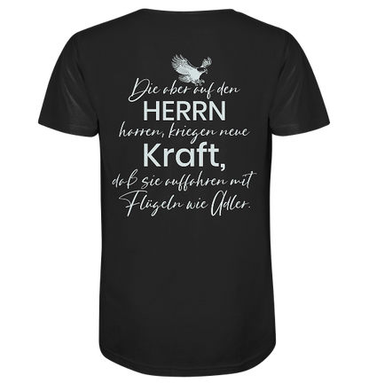 Jes 40,31 - Auffahren mit Flügeln wie Adler - V1 - BP - Organic Shirt