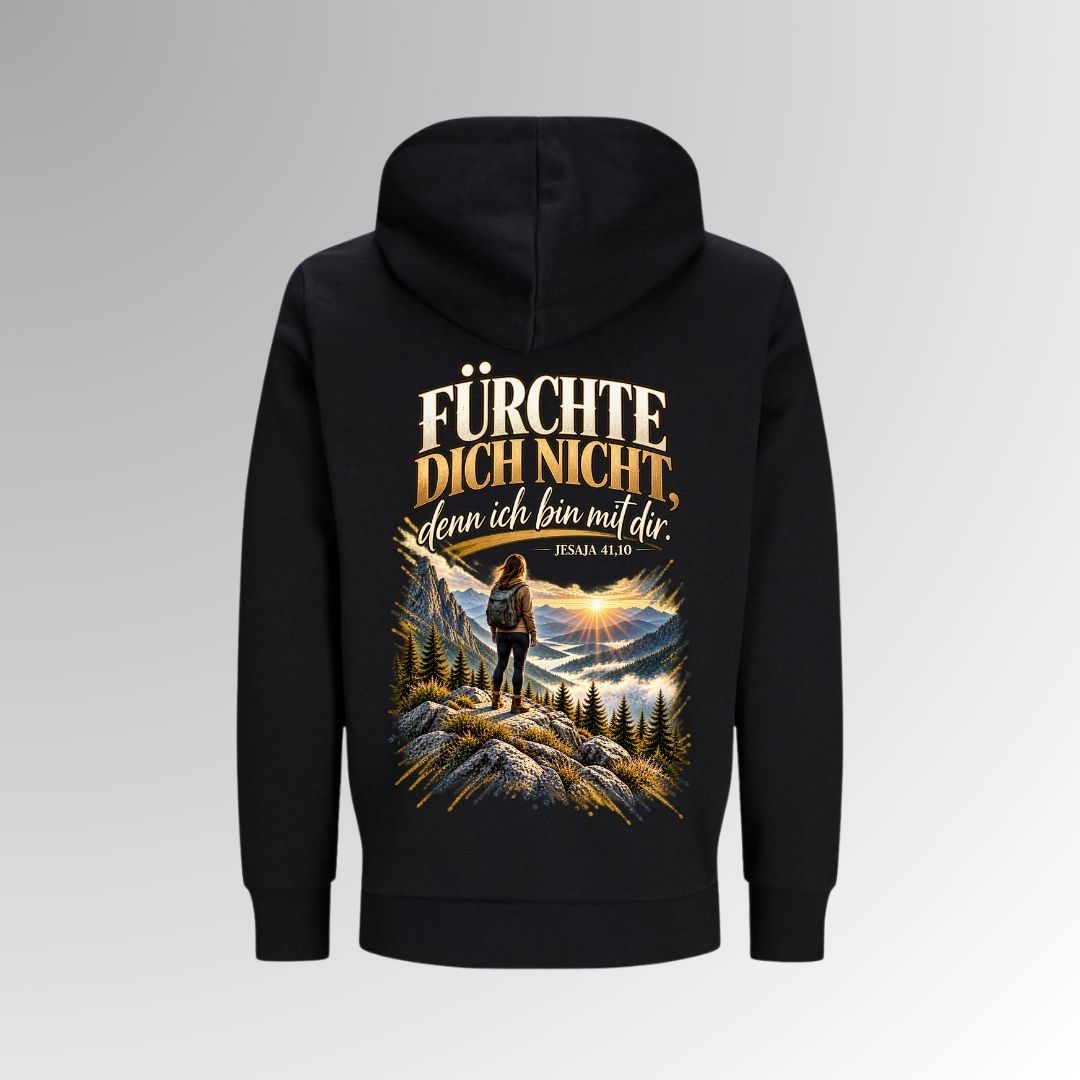 Jesaja 41,10 - Fürchte dich nicht - Berge | Bio-Superflausch-Hoodie