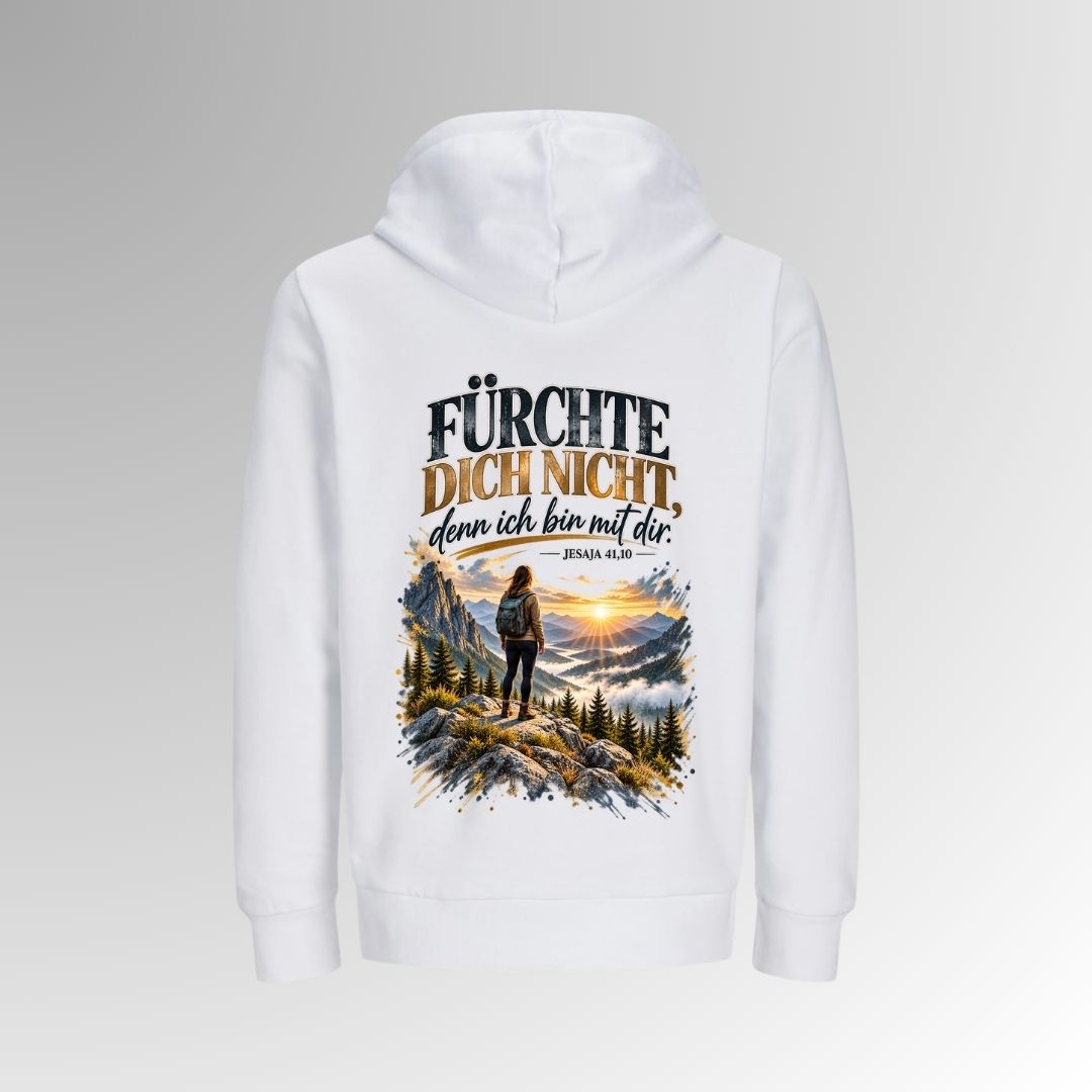 Jesaja 41,10 - Fürchte dich nicht - Berge | Bio-Superflausch-Hoodie