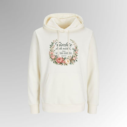 Jesaja 41,10 - Fürchte dich nicht - Floral | Bio-Superflausch-Hoodie