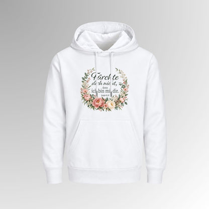 Jesaja 41,10 - Fürchte dich nicht - Floral | Bio-Superflausch-Hoodie