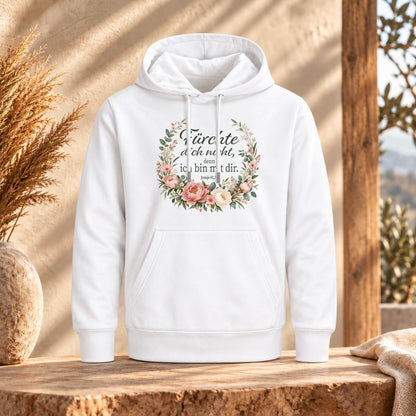 Jesaja 41,10 - Fürchte dich nicht - Floral | Bio-Superflausch-Hoodie