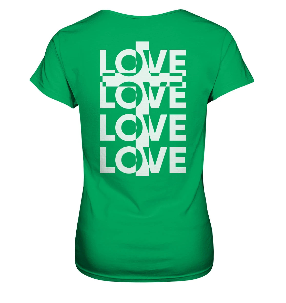 Joh 15,13 - LOVE - Kreuz - Rückenprint - Ladies Premium Shirt