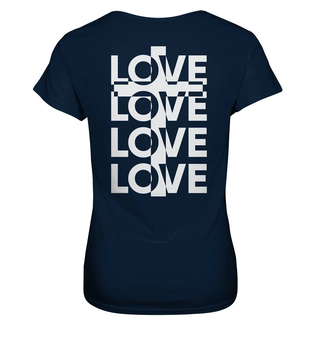 Joh 15,13 - LOVE - Kreuz - Rückenprint - Ladies Premium Shirt