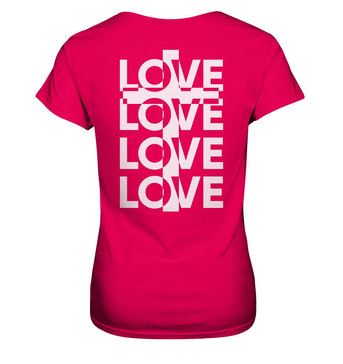 Joh 15,13 - LOVE - Kreuz - Rückenprint - Ladies Premium Shirt