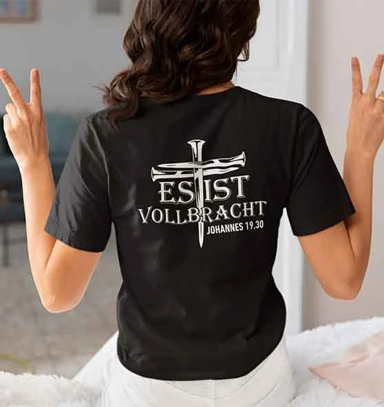Joh 19,30 - Es ist vollbracht! - Rückenprint - Ladies Premium Shirt