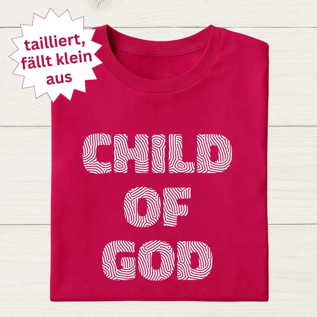 Joh 1,12 / Gal 3,26 - Child of God - Fingerprint Weiß - FP - Ladies Premium Shirt