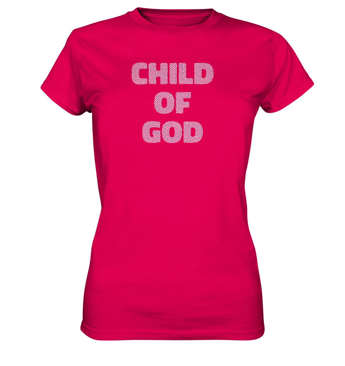 Joh 1,12 / Gal 3,26 - Child of God - Fingerprint Weiß - FP - Ladies Premium Shirt