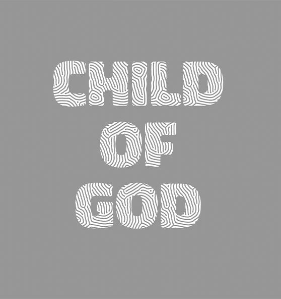 Joh 1,12 / Gal 3,26 - Child of God - Fingerprint weiß - FP - Organic Shirt