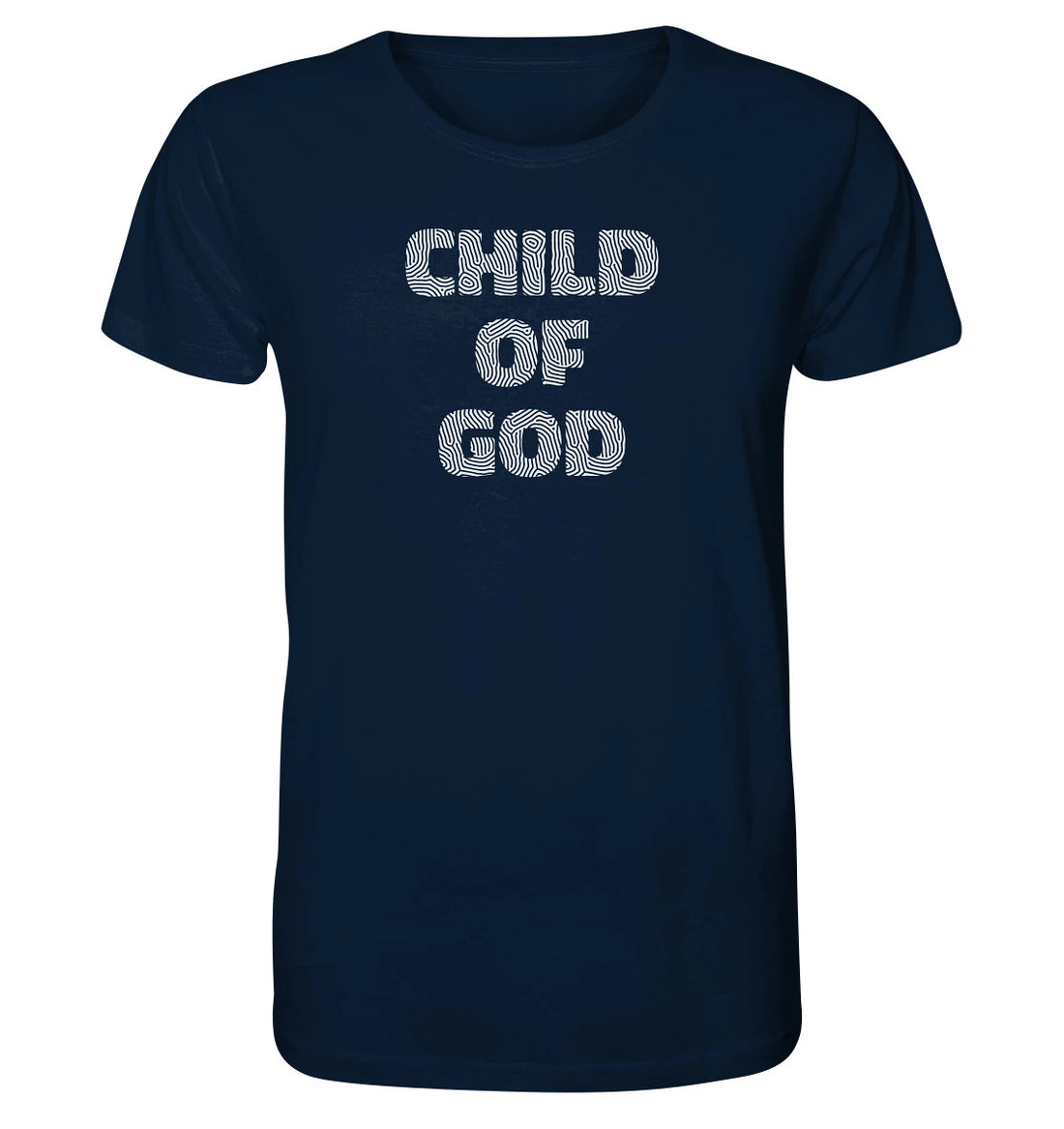Joh 1,12 / Gal 3,26 - Child of God - Fingerprint weiß - Organic Shirt