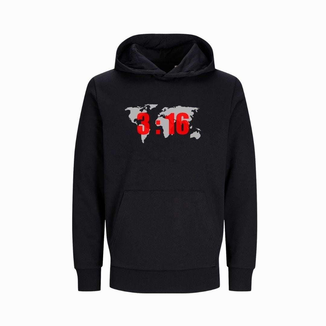 Joh 3,16 - World - FP - Bio-Superflausch-Hoodie