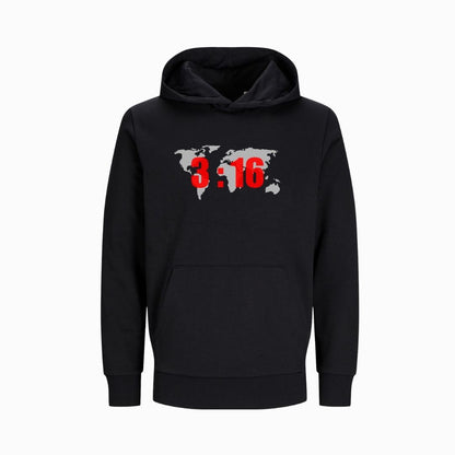 Joh 3,16 - World - FP - Bio-Superflausch-Hoodie