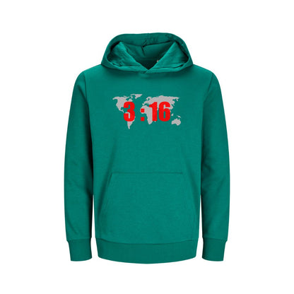 Joh 3,16 - World - FP - Bio-Superflausch-Hoodie