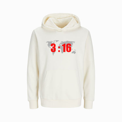 Joh 3,16 - World - FP - Bio-Superflausch-Hoodie