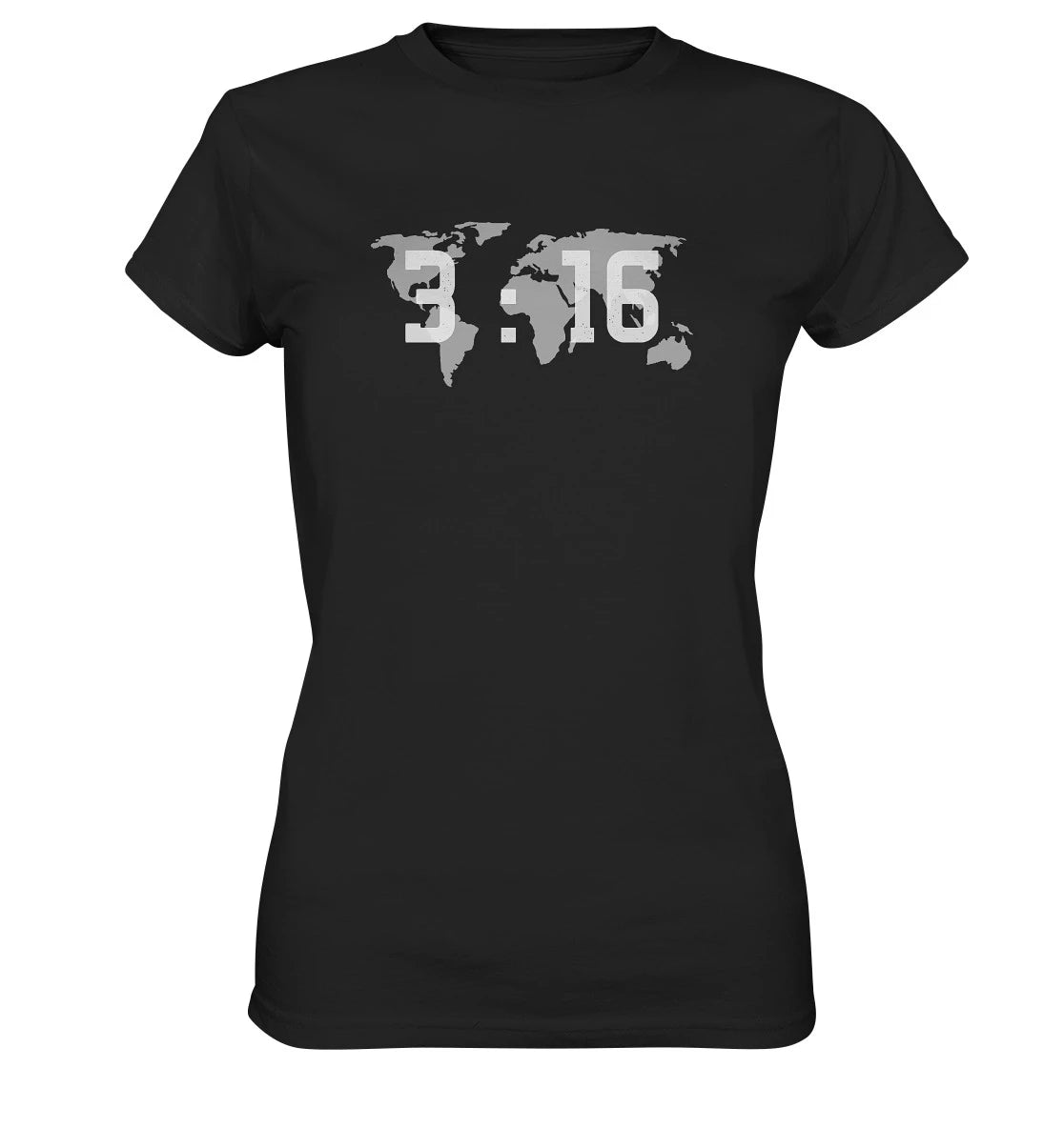 Joh 3,16 - World - weiß - FP - Ladies Premium Shirt