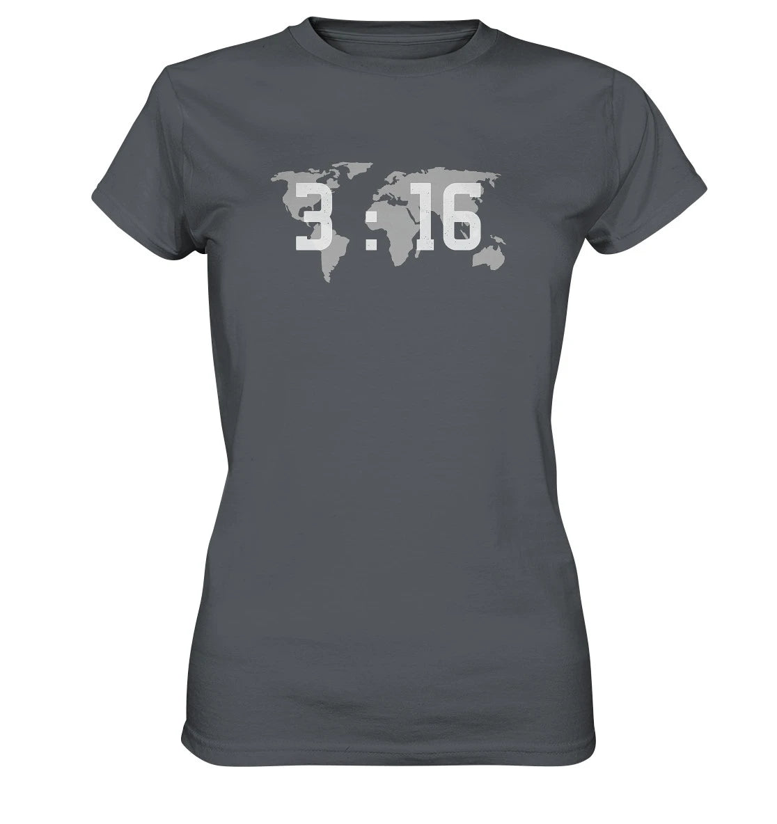 Joh 3,16 - World - weiß - FP - Ladies Premium Shirt