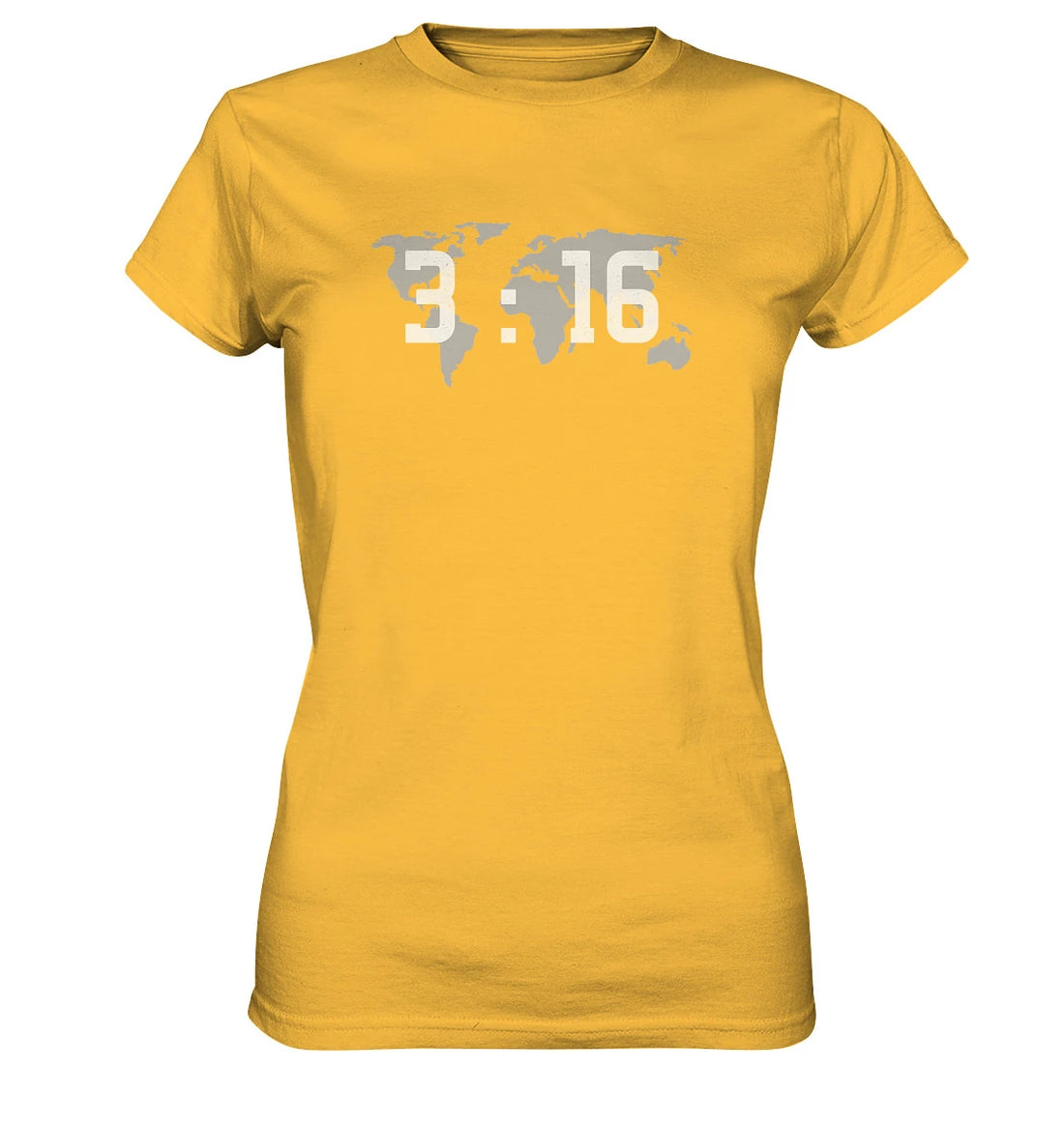 Joh 3,16 - World - weiß - FP - Ladies Premium Shirt